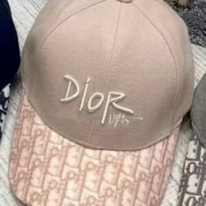 Dior Oblique Logo Cotton Baseball Cap